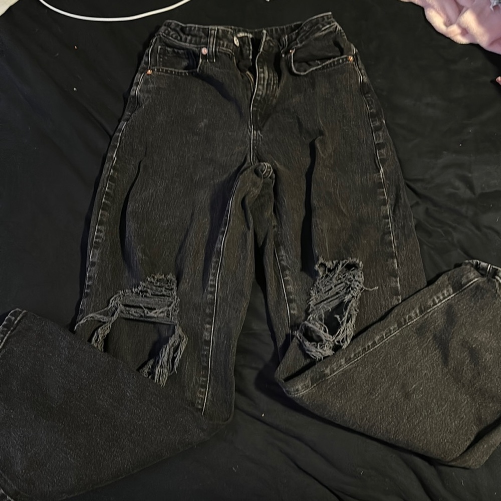 Wild fable, black oversized jeans, size 0